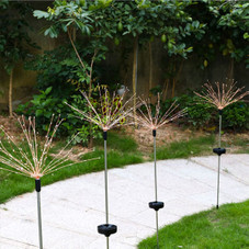 Solarek® 2-Piece Solar Powered Starburst Firework 120-LED Garden Path Lights product image
