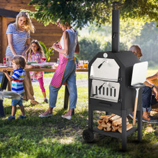 Outdoor Wood-Burning Pizza Oven with Pizza Stone product image