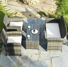 4-Piece Gray Rattan Patio Furniture Set product image
