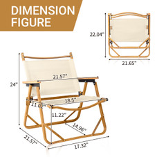 Imitation Wood Aluminum Frame Folding Camping Chair product image