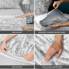 4 or 6-Piece Paisley Printed Deep Pocket Bed Sheet Set product image