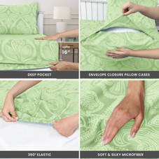 4 or 6-Piece Paisley Printed Deep Pocket Bed Sheet Set product image