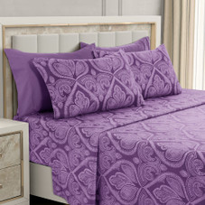 4 or 6-Piece Paisley Printed Deep Pocket Bed Sheet Set product image