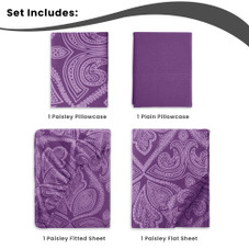 4 or 6-Piece Paisley Printed Deep Pocket Bed Sheet Set product image