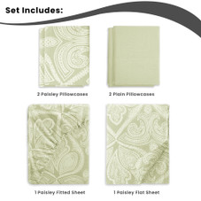 4 or 6-Piece Paisley Printed Deep Pocket Bed Sheet Set product image