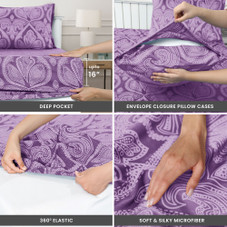 4 or 6-Piece Paisley Printed Deep Pocket Bed Sheet Set product image