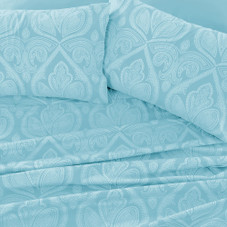 4 or 6-Piece Paisley Printed Deep Pocket Bed Sheet Set product image