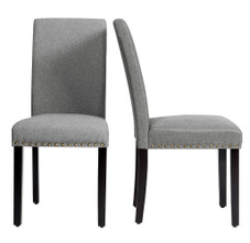 Fabric Upholstered Nailhead Trim Dining Chairs (Set of 2) product image