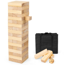 Goplus Giant Tumbling Timber Toy 54 PCS Wooden Blocks Game product image