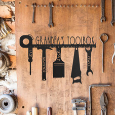Personalized 'No One Else Measures up to Dad' Metal Wall Sign product image