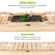 Sliding Tabletop Potting Bench Workstation with Sink product image