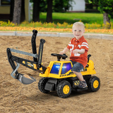 Kids' Powered Ride-on Bulldozer with Front Digger Shovel, ASTM-Certification product image