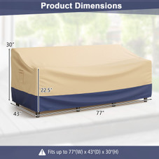 Patio Furniture Cover with Handle, 77" x 43" product image