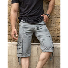 Men's Canvas Cargo Shorts with Belt (3-Pack) product image