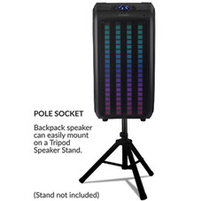 SuperSonic® 2X 6.5" Sound Traveler Portable Backpack Speaker with TWS, IQ-8265BT product image