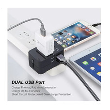 Universal Travel Adapter with USB Ports product image