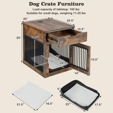 2-in-1 Dog House Crate with Drawer & Wired or Wireless Charging product image