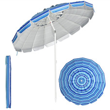 8-Foot Portable Beach Umbrella with Sand Anchor and Tilt Mechanism product image