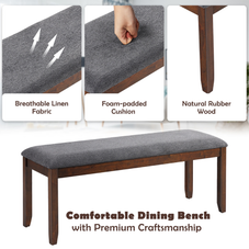 Upholstered Wood Entryway Bench product image