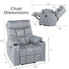 Electric Power Lift Recliner Chair with Heat & Massage Functions product image