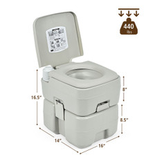 Goplus 5.3 Gallon 20L Portable Travel Toilet Camping Potty product image