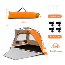 3- to 4-Person Easy Pop-up Beach Tent with UPF 50+ product image