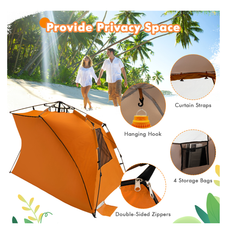 3- to 4-Person Easy Pop-up Beach Tent with UPF 50+ product image