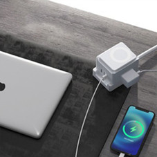 Wireless Charging Power Strip Cube with 3 USB Ports & 2 AC Outlets product image