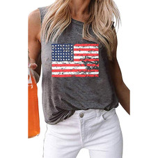 Women's American Flag Loose Fit Tank Top product image