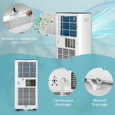 8,000BTU Portable Air Conditioner with Dehumidifier and Remote product image