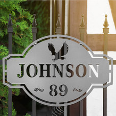 Personalized Family Name & House Number Sign product image