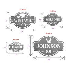 Personalized Family Name & House Number Sign product image