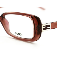Fendi Women's Old Rose Crystal Rectangle Eyeglasses product image