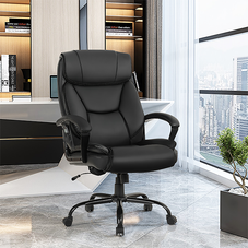 Executive Massaging Office Chair, Faux Leather product image