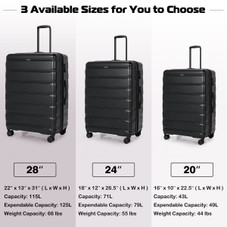 3-Piece Luggage Set with TSA Lock product image