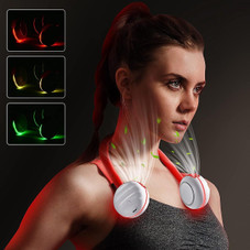 Rechargeable Portable LED Neck Fan with 3 Speeds product image