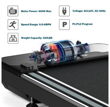 Under-Desk Walking Treadmill with Heavy Duty 1-HP Motor product image