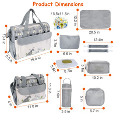 Babyluv™ 11-Piece Diaper Bag Set product image