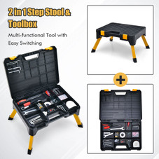 2-in-1 Step Ladder Toolbox Stool product image