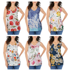 Women's Sleeveless Floral Print V-Neck Blouse (4-Pack) product image