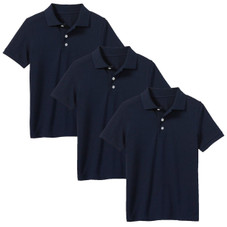 Boys' Short Sleeve School Uniform Pique Polo Shirt (3-Pack)    product image