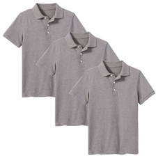 Boys' Short Sleeve School Uniform Pique Polo Shirt (3-Pack)    product image