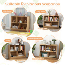 Kids' 5-Cube Wooden Toy Storage Organizer with Anti-Tipping Kits product image