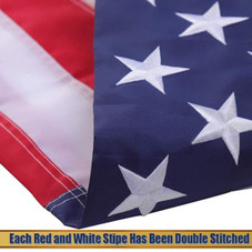 3 x 5-Foot Heavy-Duty Embroidered American U.S. Flag (2-Pack) product image