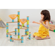 162-Piece Bamboo Marble Run Educational Learning Toy Set product image