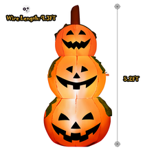5-foot Inflatable 3-Pumpkin Stack Halloween Decor product image