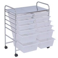 Semi-transparent 12-Drawer Rolling Cart  product image