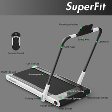 SuperFit™ 2-in-1 2.25HP Under Desk Electric Folding Treadmill with Remote Control product image