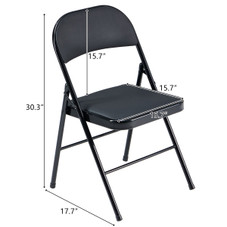 Heavy-Duty Padded Folding Portable Party Chairs with Metal Frame (Set of 6) product image