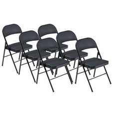 Heavy-Duty Padded Folding Portable Party Chairs with Metal Frame (Set of 6) product image